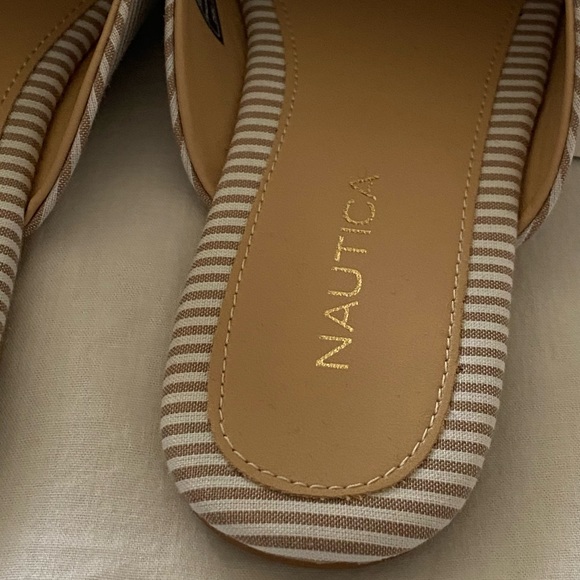 Nautica Labella Tan and White Striped Mule US Women's Size 7.5 New - Picture 10 of 15